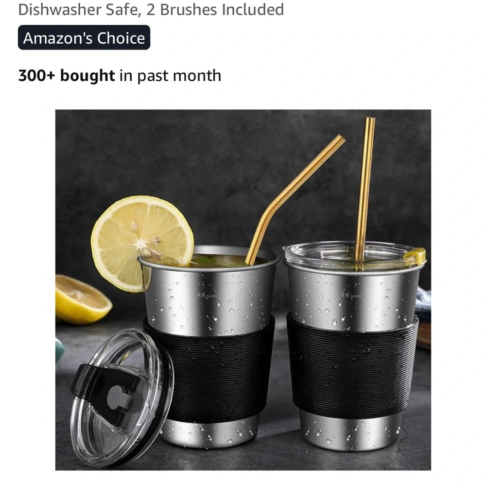 ❤️❤️❤️ Gold Stainless Steel Metal Straws Set of 12